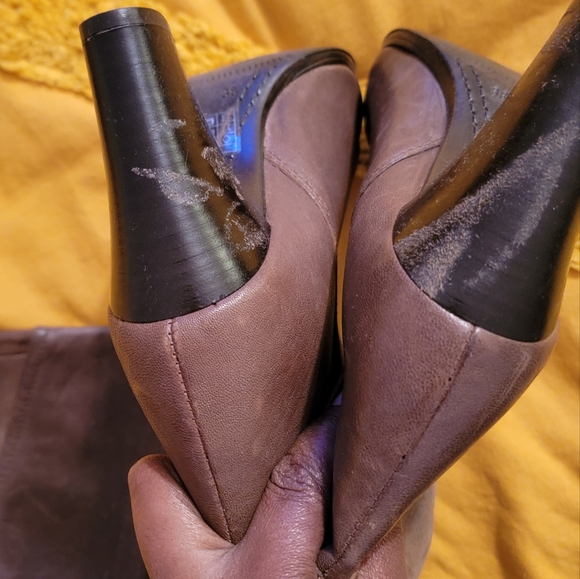 Multimedia Taupe Suede & Leather Heeled Italian Pull On Boots - Picture 5 of 5